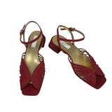 suede low 70s sandal