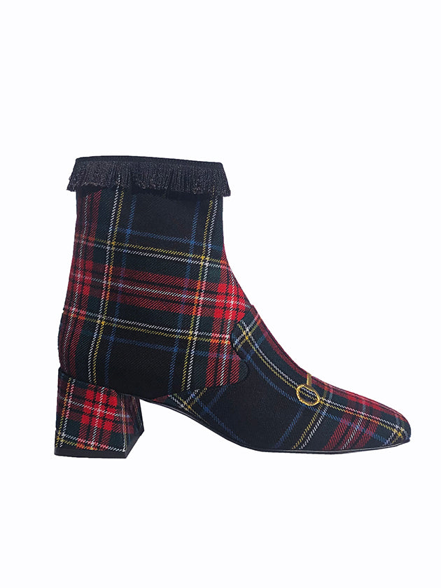 Ladies tartan ankle boots store
