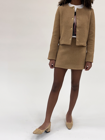cropped snap jacket