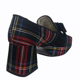 écossais platform loafer