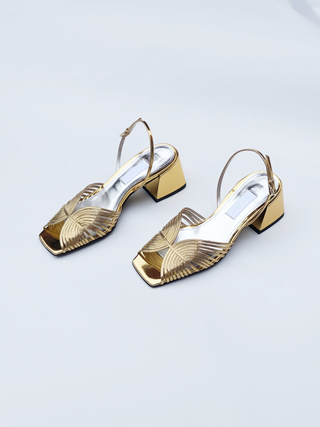 Gold slingback sandals hot sale