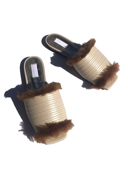 faux mink slide Suzanne Rae